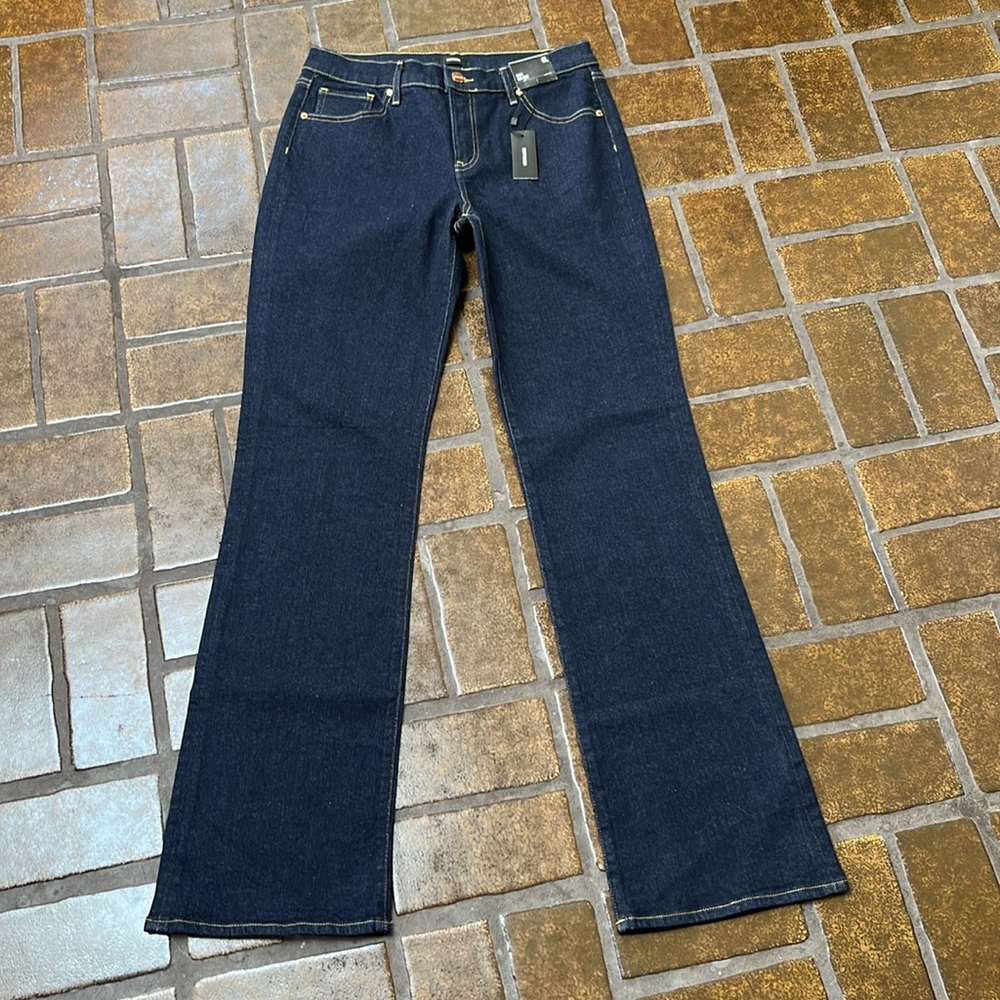 NWT Express Dark Wash Mid Rise Boot Cut Jean